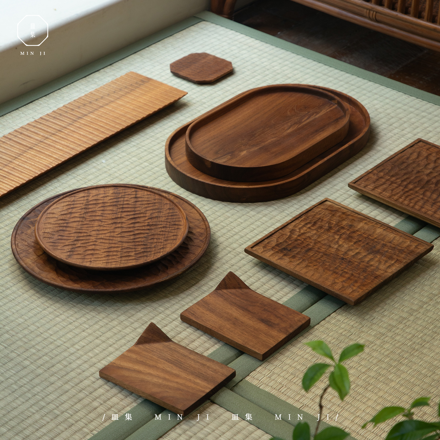 叕木皿集|印尼进口柚木手工整木餐点面包果盘全实木茶托盘糕点盘 - 图1