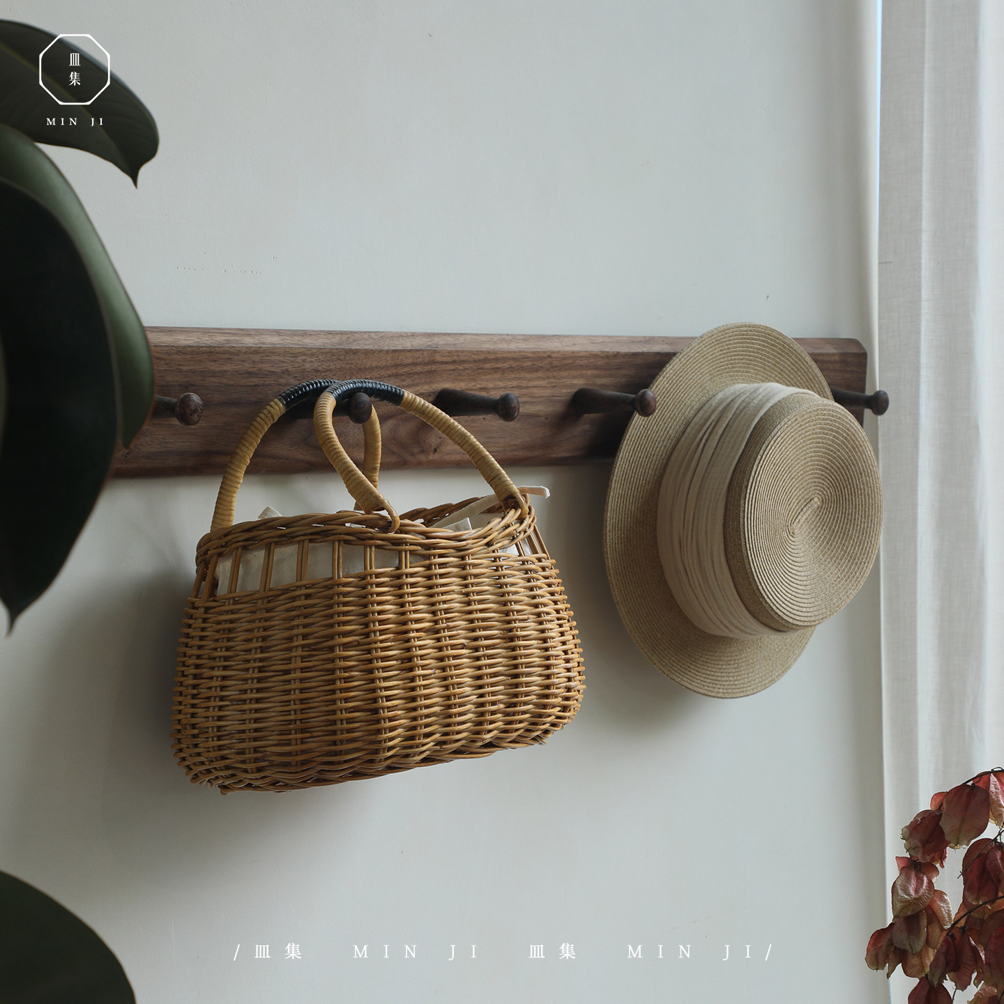 叕木皿集|蔓语提手篮\植物真藤手工编织装饰收纳篮创意藤编手提包,淘宝优惠券,粉丝福利购,淘宝优惠卷