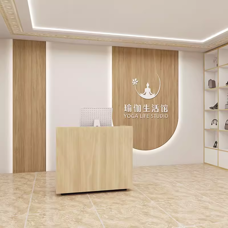 轻奢风前台修复产后美容院舞蹈布瑜伽教室墙纸健身房背景墙壁纸馆,淘宝优惠券,粉丝福利购,淘宝优惠卷