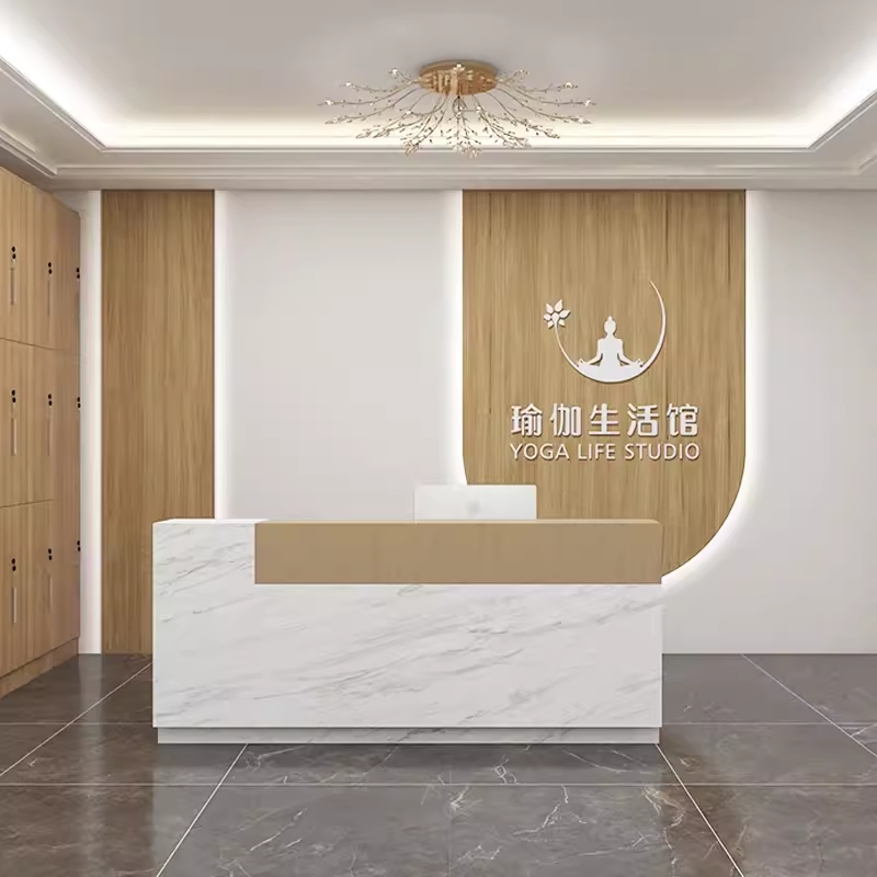 轻奢风前台修复产后美容院舞蹈布瑜伽教室墙纸健身房背景墙壁纸馆,淘宝优惠券,粉丝福利购,淘宝优惠卷