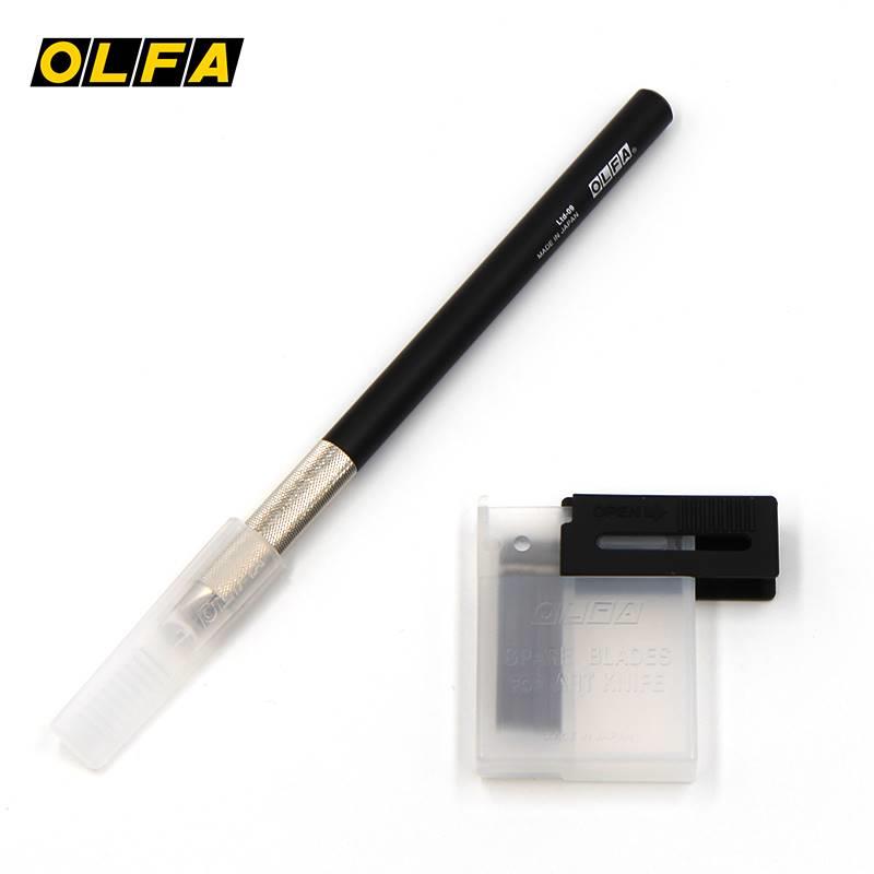 OLFA日本爱利华LTD-09纸雕刀模型金属笔刀大黑橡皮章雕刻刀KB刀片-图0