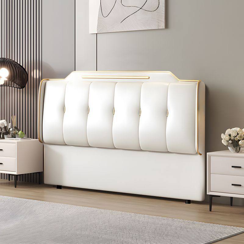 超薄床头软包靠背实木一体2024新款轻奢现代简约落地背板单买钉制,淘宝优惠券,粉丝福利购,淘宝优惠卷