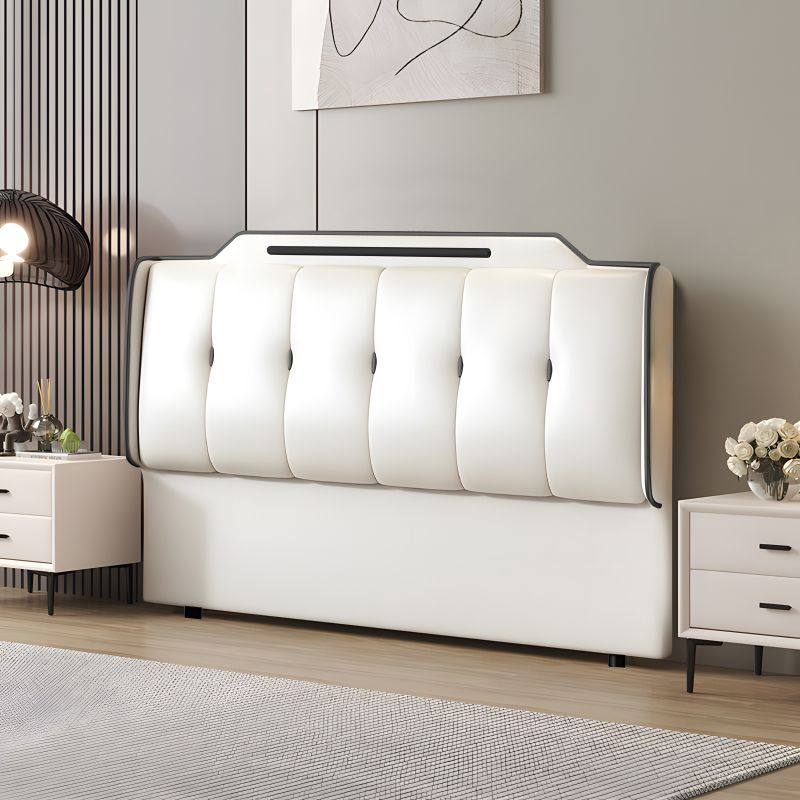 超薄床头软包靠背实木一体2024新款轻奢现代简约落地背板单买钉制,淘宝优惠券,粉丝福利购,淘宝优惠卷