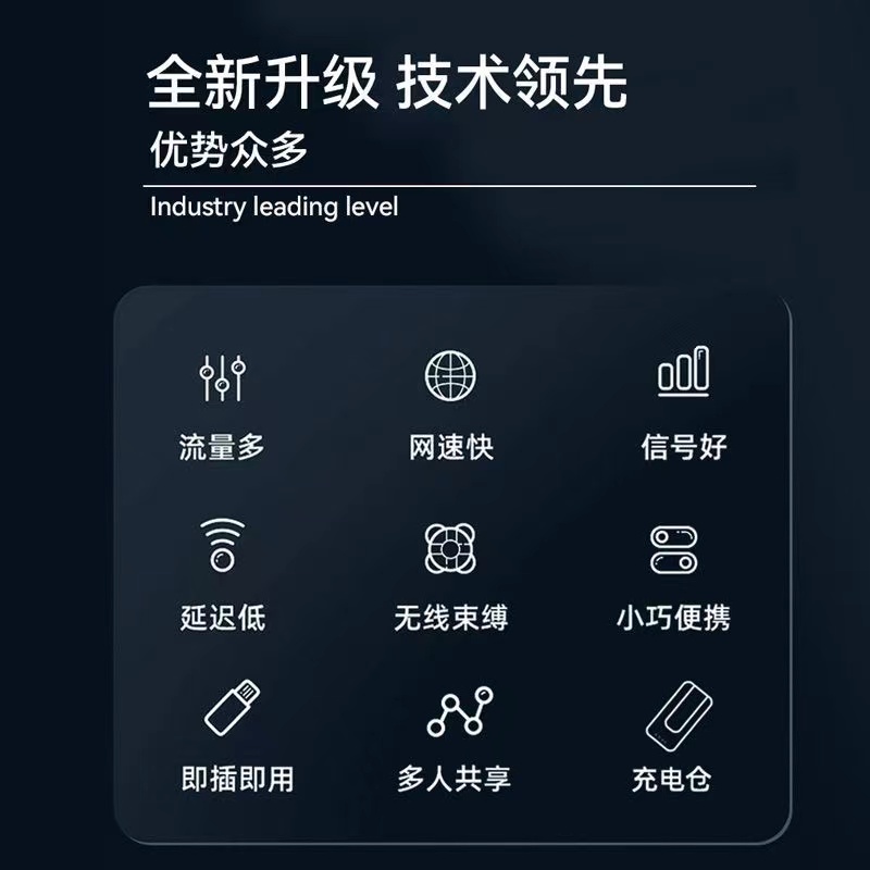 随身无线wifi免插电高速网络纯流量上网卡租房工地大学宿舍户外网络车载便携移动无线路由器