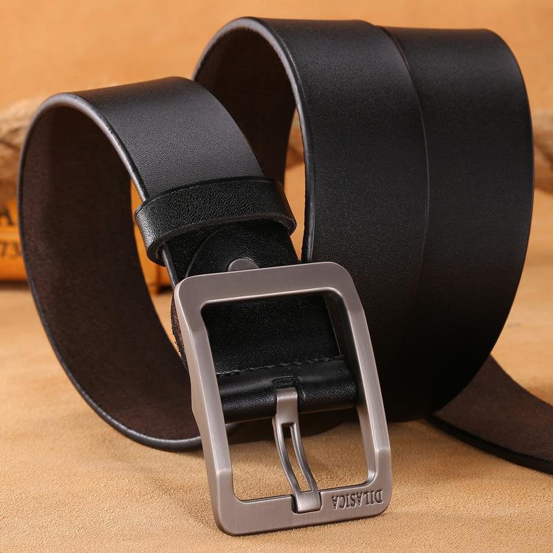 Mens Waist Belt Men Belts Leather Man For Jeans Black Male-图0