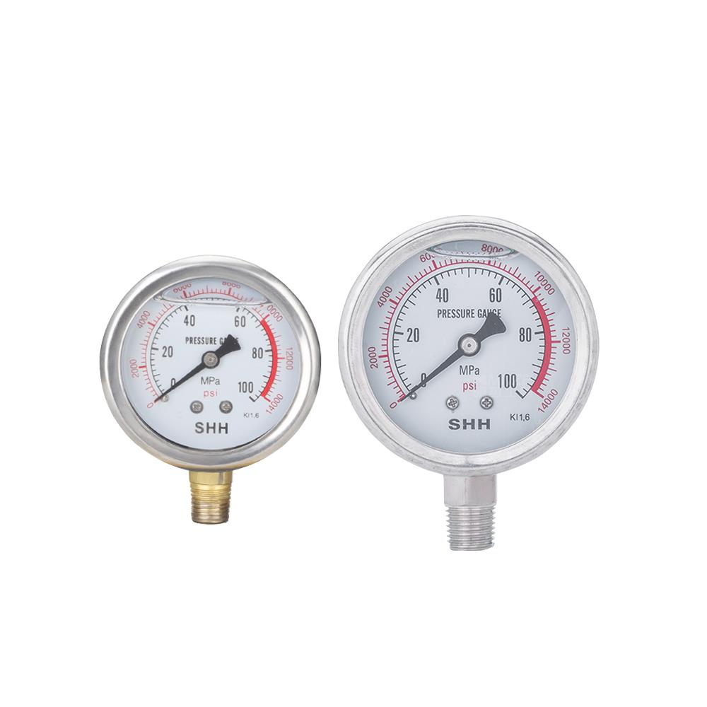耐震压力表0-100Mpa工作压力100兆帕防震防腐耐用液压泵压力表 - 图3