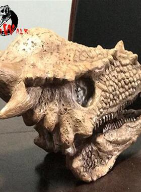 博物馆古生物仿真恐龙头化石骨架化石模型恐龙玻璃钢雕塑厂家