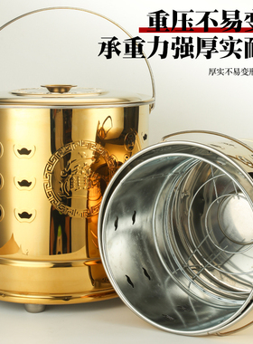 烧纸桶家用拜神耐高温金炉烧经桶烧锡箔元宝筒不锈钢焚烧金桶