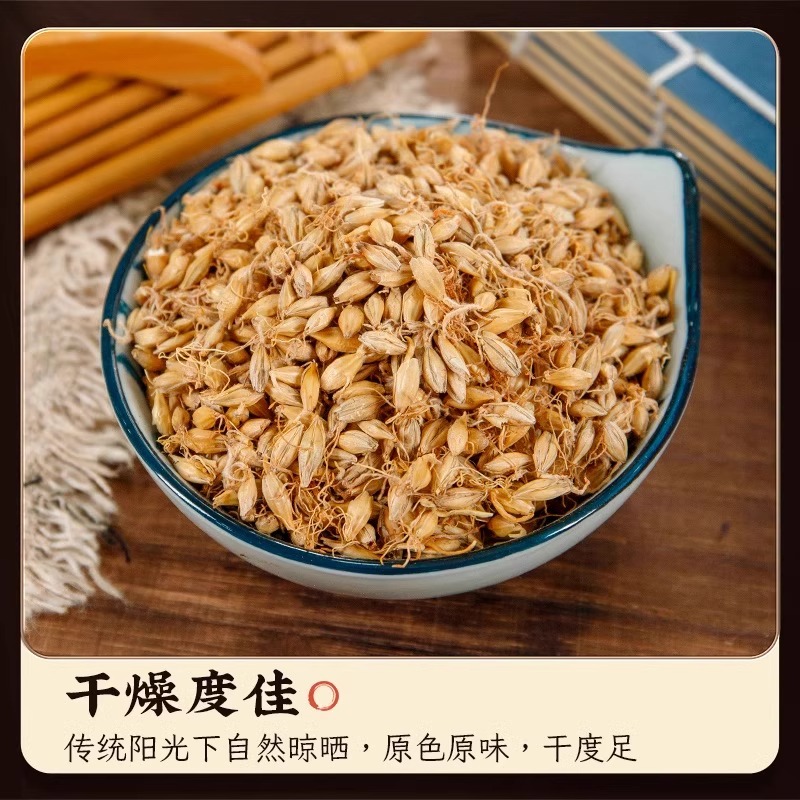 生麦芽中药材正品回奶500g麦芽茶大麦芽泡水喝炒麦芽谷芽泡茶
