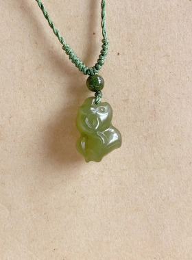 和田玉晴水小马吊坠马上有钱挂件