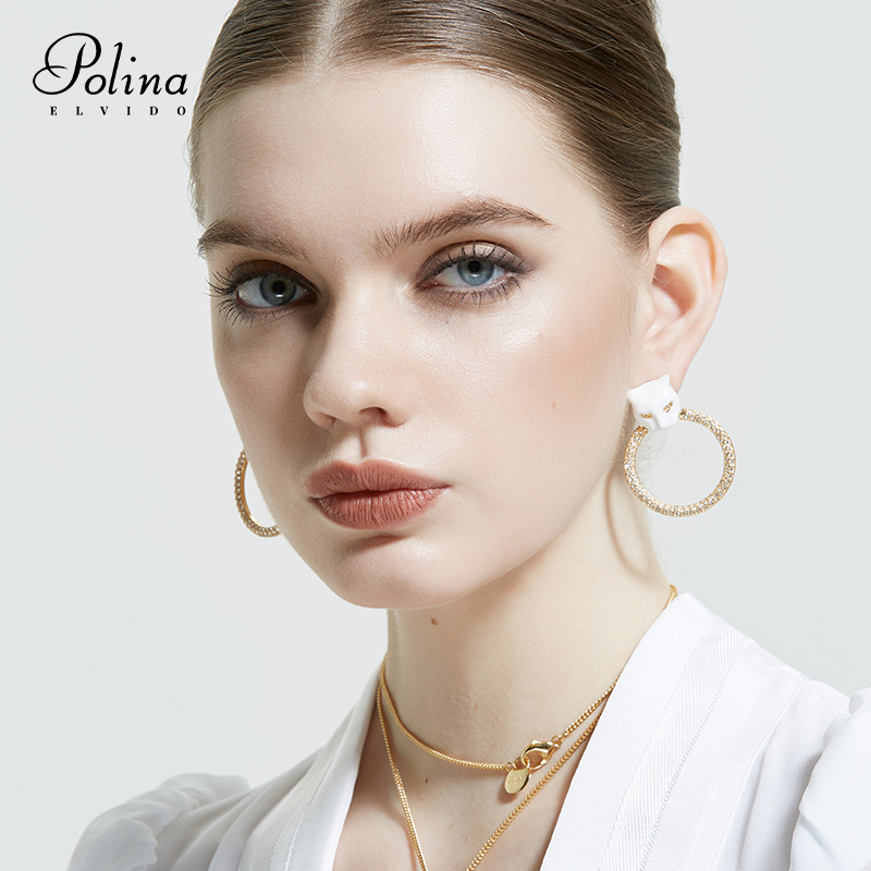 AZLOOK【意大利进口】 POLINA ELVIDO豹女王系列OR3083耳环原创 - 图0