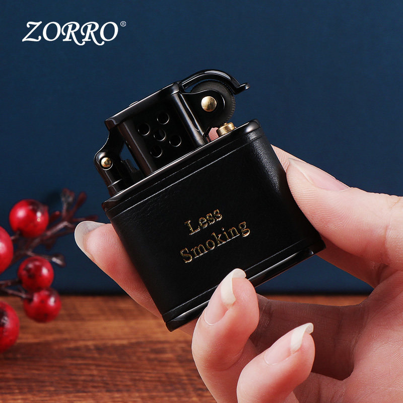 ZORRO/佐罗老九门手工包皮煤油防风打火机男女生创意打火机礼物,淘宝优惠券,粉丝福利购,淘宝优惠卷