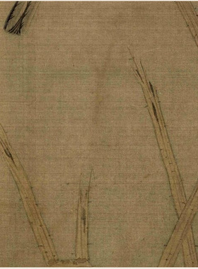宋人小品李迪鹡鸰荷叶图复古书画