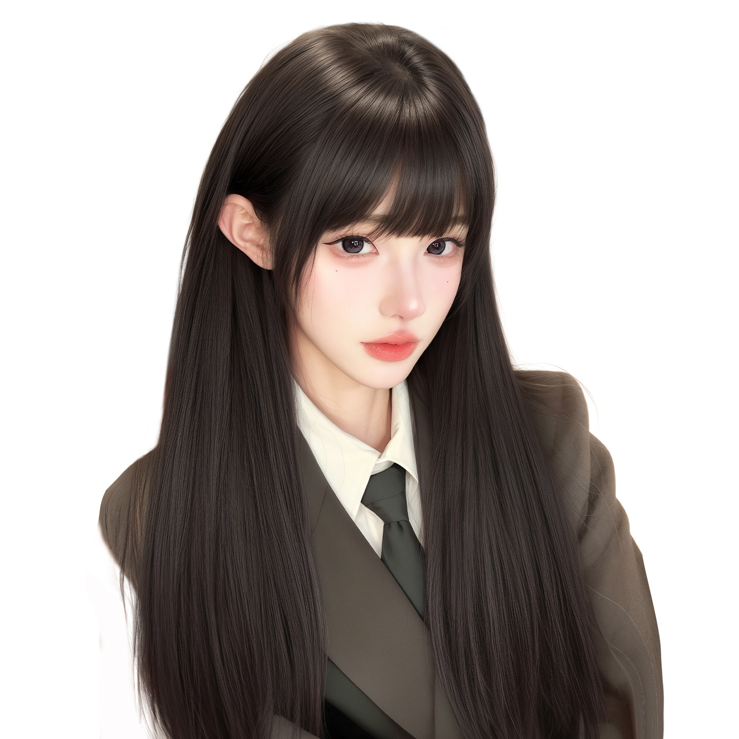 假发全头套女黑长直假发仿真发韩系减龄中分白月光无痕隐形全头套,淘宝优惠券,粉丝福利购,淘宝优惠卷