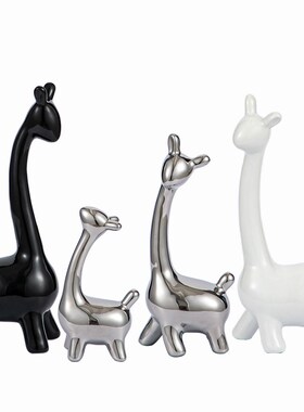 一家四口小鹿家居饰品摆件轻奢高档高级感玄关客厅电视柜酒柜装饰