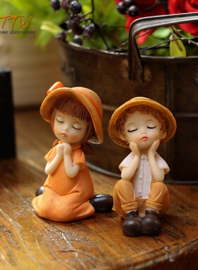 热销田园乡村太阳帽可爱向日葵花园情侣装饰家居饰品橱窗餐厅摆件