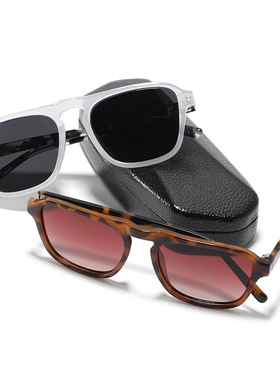 日本品质太阳镜板材方框男开车防紫外线休闲风出游拍照遮阳偏光太