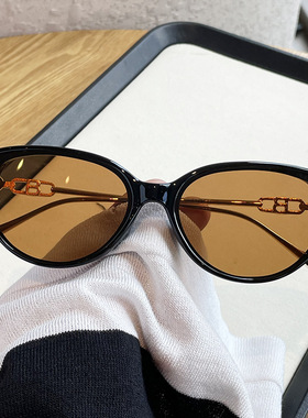 日本品质猫眼墨镜女高级感2025新款方圆脸夏天防紫外线太阳眼镜韩