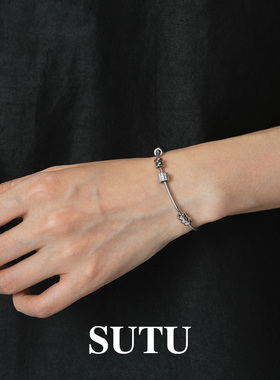 素图925银手链小众独特设计手饰