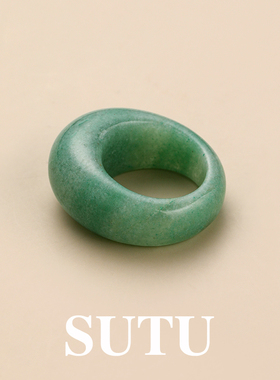 sutu东陵玉白玛瑙戒指女气质小众设计食指戒轻奢高级感新中式指环