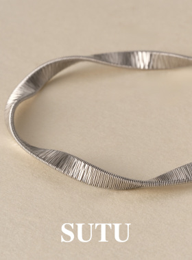 素图扭纹意大利进口手链精致高级