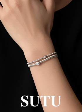 素图925银方糖手链轻奢小众设计