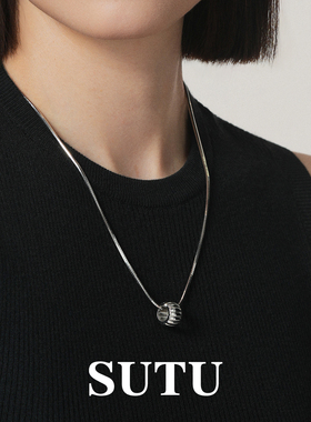 素图简约女925银蛇骨链秋冬项链