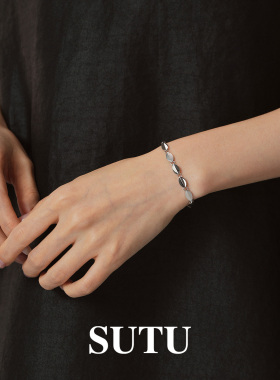 素图女925银简约气质小众手链