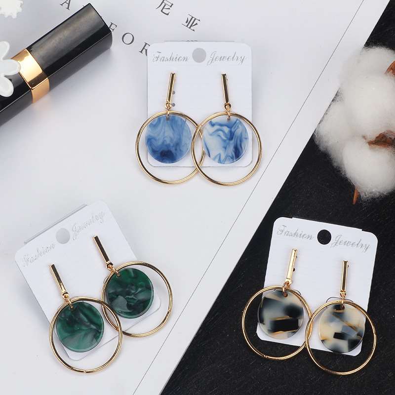 网红.Early spring new earrings simple tend tate pattern earr - 图2