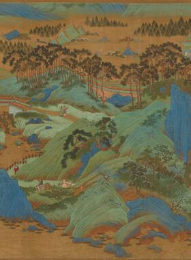 明仇英子虚上林图复古书法字画