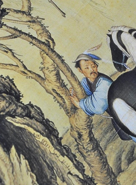仿古画复制纸本绢本画心郎世