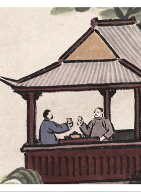丰子恺漫画相逢意气为君饮国画