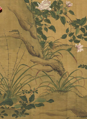 朱瞻基宣宗写生图花鸟图国画高