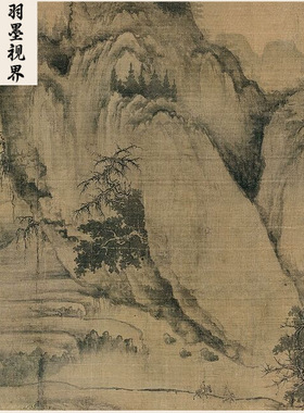 高清复刻北宋王诜溪山秋霁图国画