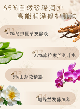 晓美银耳润萃高保湿补水面霜抗糖抗氧化润白锁水修护50g
