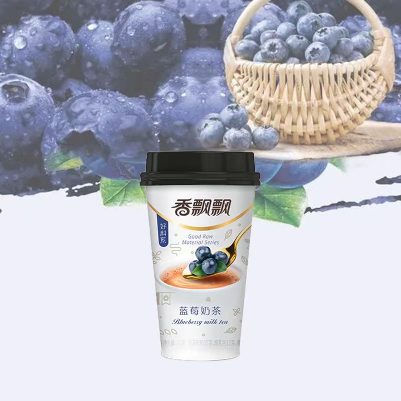 香飘飘奶茶好料红豆蓝莓芒果布丁多口味椰果奶茶粉速溶浓缩68g/杯
