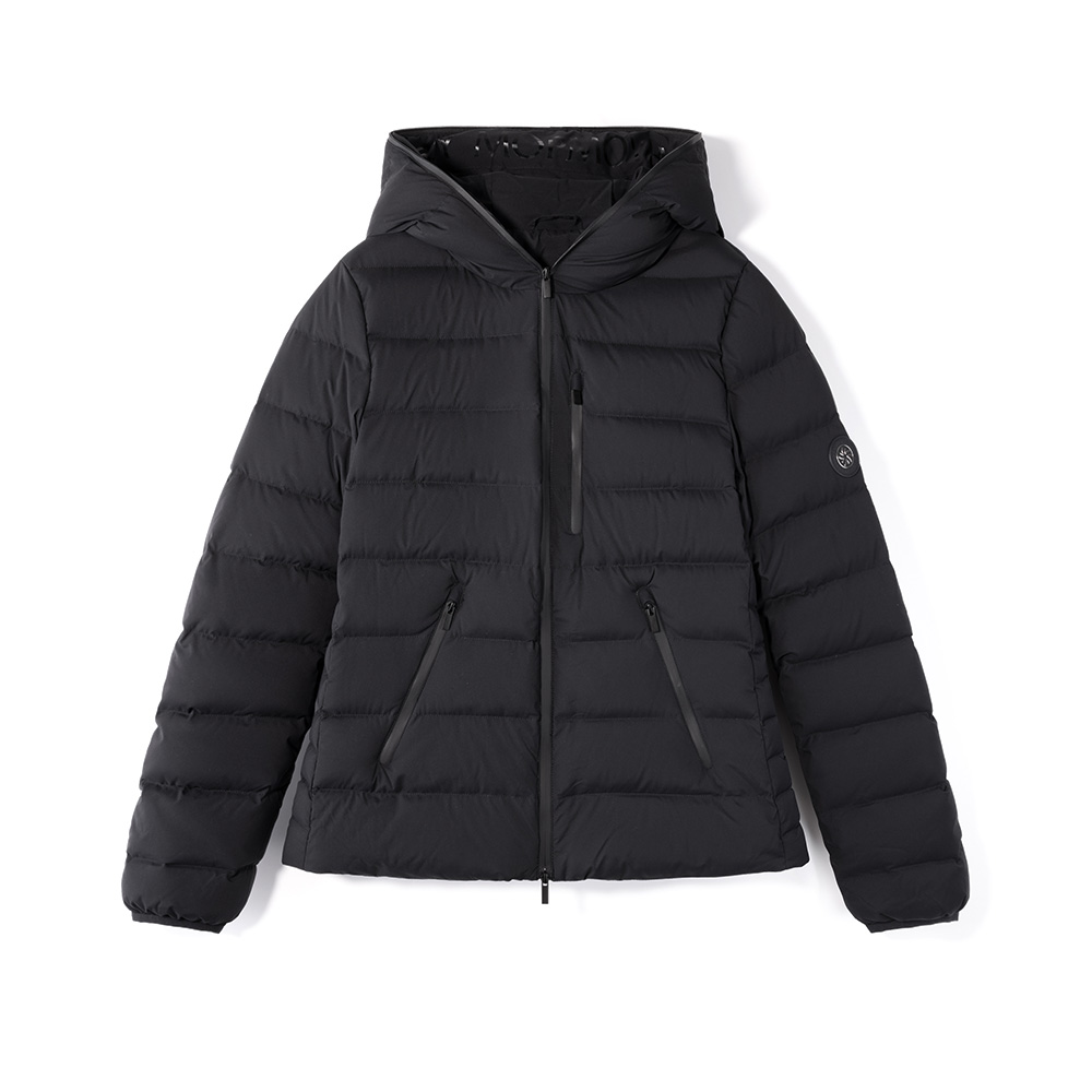 COCO ZONE 刘11 连帽简约拉链包边舒适感鹅绒服 CD2A2538 - 图3