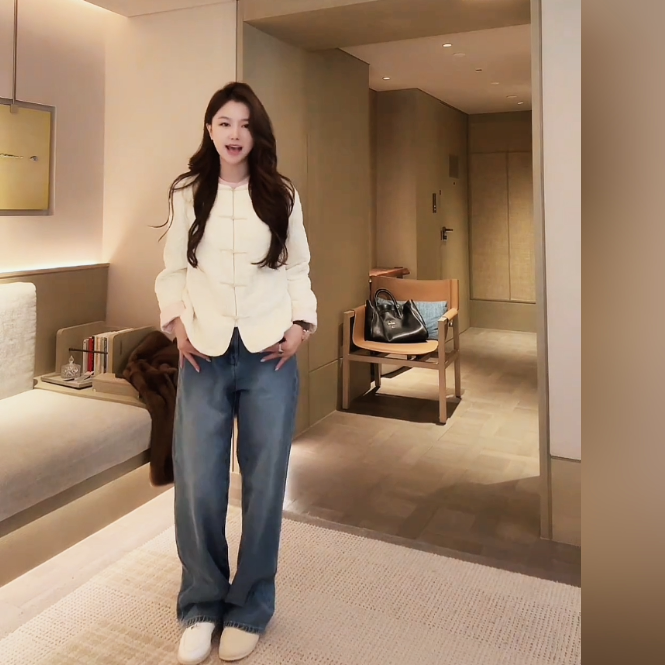 COCO ZONE 刘 一一 “东方美学”100桑蚕丝一字扣外套CD2A3361,淘宝优惠券,粉丝福利购,淘宝优惠卷