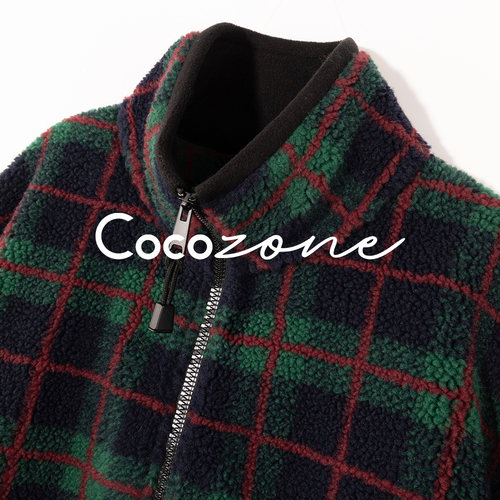 COCO ZONE 刘 一一 “圣诞格”羊毛混纺立领格纹外套 CD1A1680 - 图1