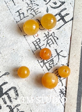 满肉南红玛瑙天然蜜蜡黄玉手串叠戴老型川料散珠隔珠diy招财手链