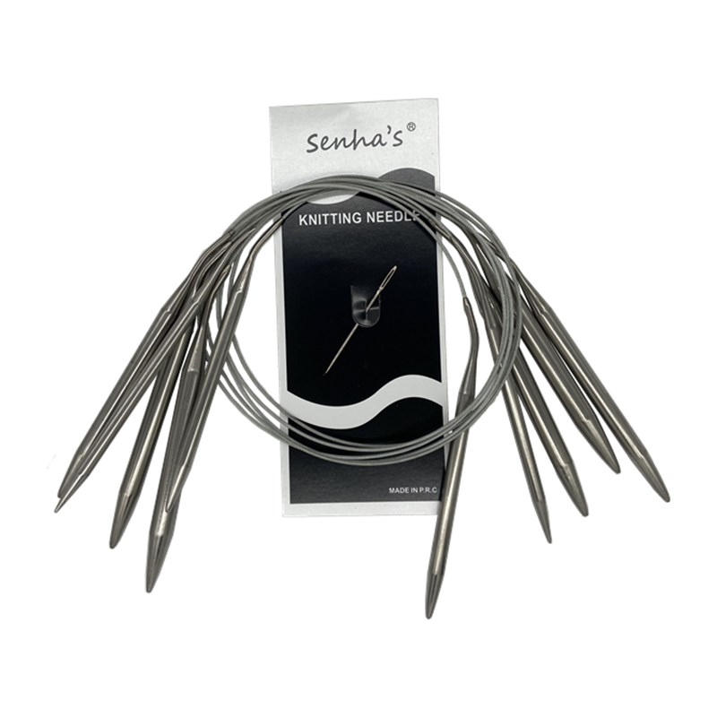 网红1.5-10mm Stainless Steel Circular Knitting Needles Croch-图0