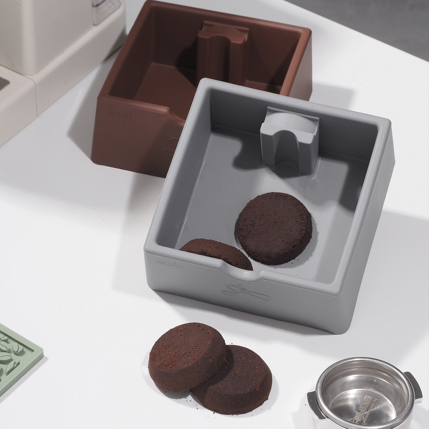 咖啡敲渣桶咖啡渣桶硅胶静音克莱因蓝减噪意式咖啡粉渣桶收纳渣盒,淘宝优惠券,粉丝福利购,淘宝优惠卷