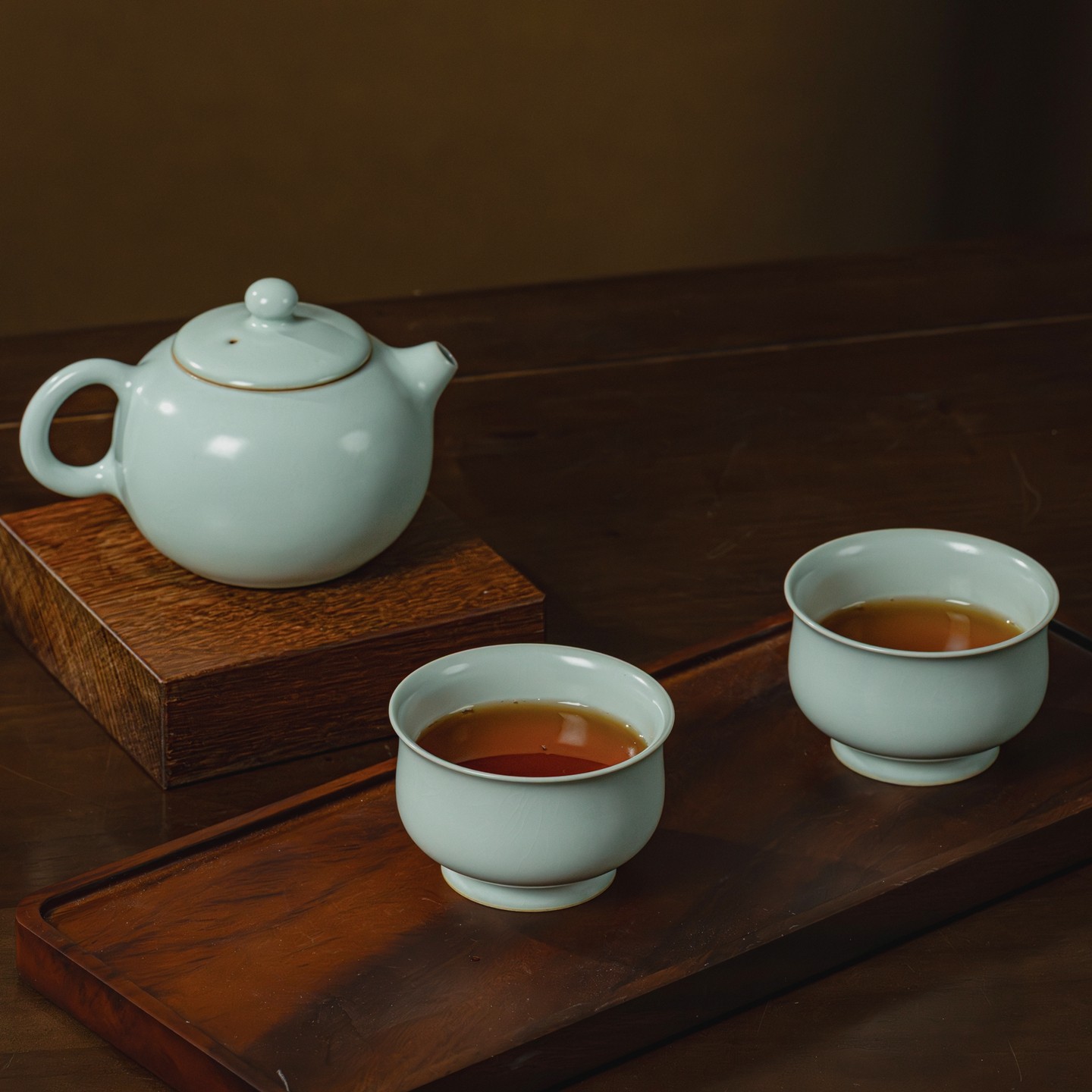 汝窑功夫茶具套装一壶二杯景德镇高端陶瓷茶壶仿古手工汝瓷礼盒装,淘宝优惠券,粉丝福利购,淘宝优惠卷