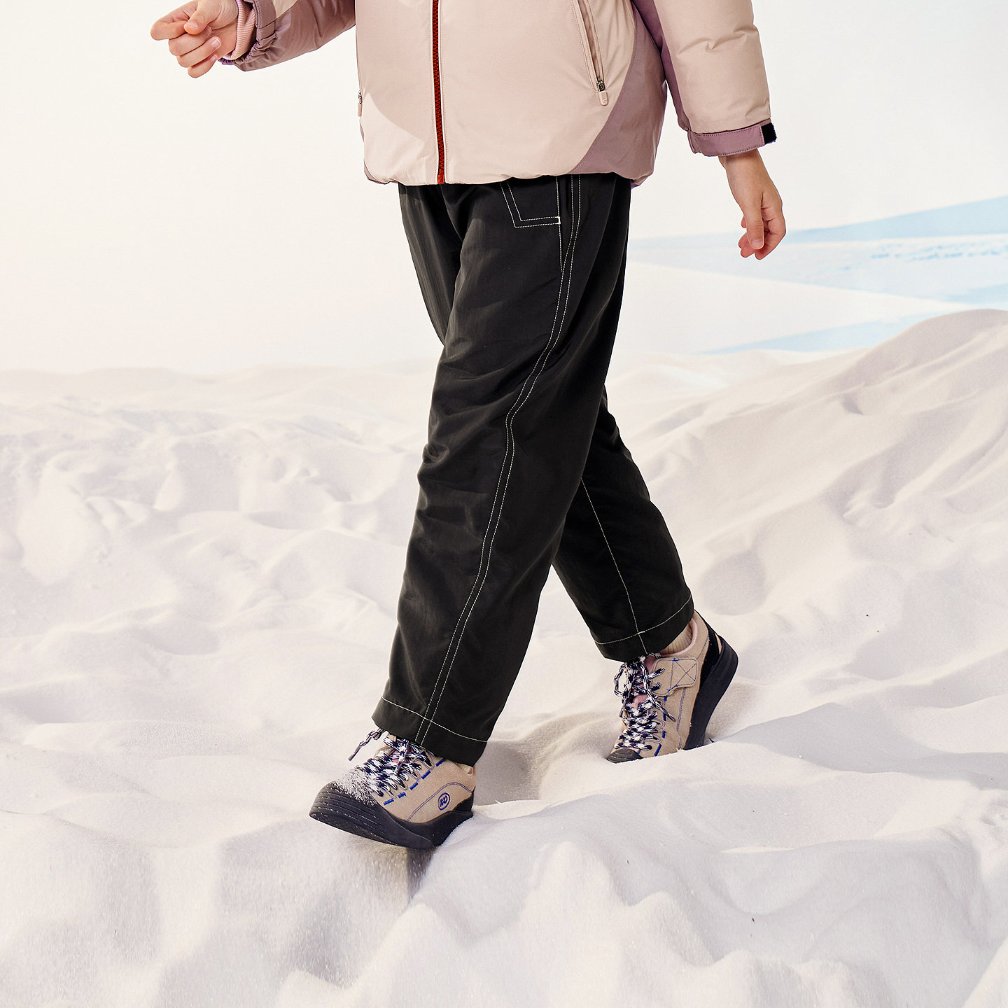 [迷你真心绒]迷你巴拉男女童儿童拒水羽绒裤2025冬三防可脱卸裤子,淘宝优惠券,粉丝福利购,淘宝优惠卷