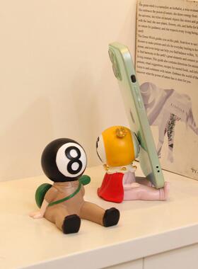 台球球杆支持台球厅桌面架球杆显示台球手机座装饰生日礼物