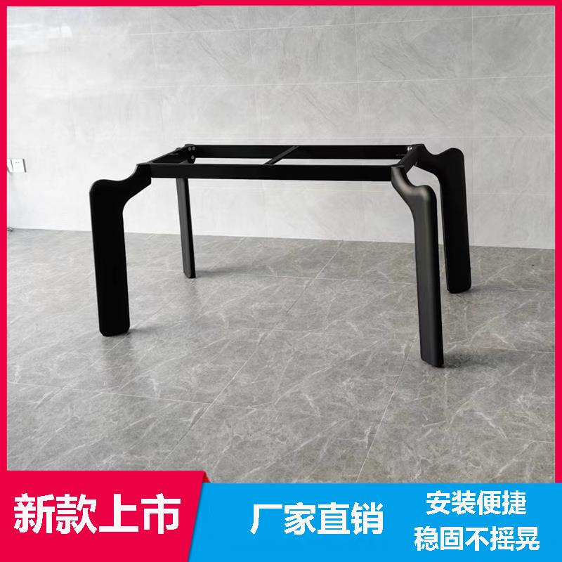 意式岩板餐桌腿支架新款碳素钢大象腿桌架实木大理石桌面支撑脚架 - 图1