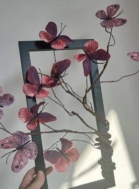 仿真蝴蝶新中式相框装饰摆件