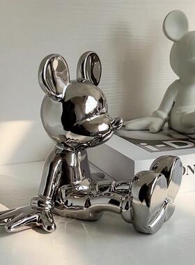 态生活现代客厅酒柜抽象条纹艺术装饰摆件高档个性小众样板间摆设