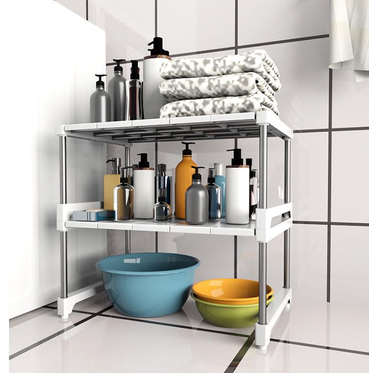 可伸缩加宽置物架可叠加桌面厨房水槽收纳架衣柜隔板隔层整理架子 - 图2