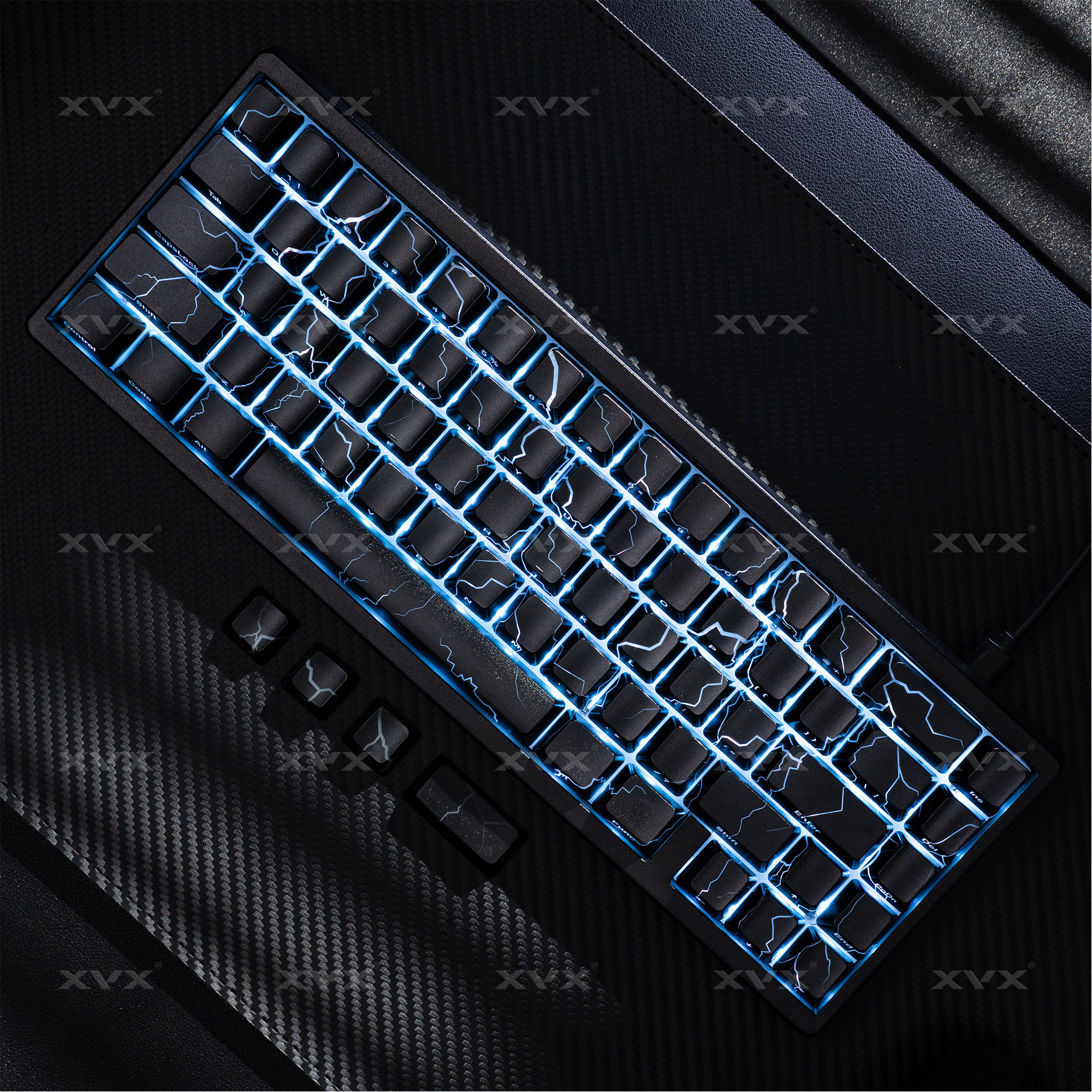 XVX 闪电纹2.0键帽IMD工艺侧刻图案透光客制化机械键盘帽woting60,淘宝优惠券,粉丝福利购,淘宝优惠卷